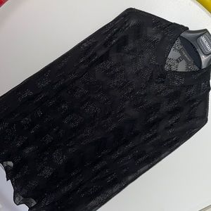 Sparkly black sheer top